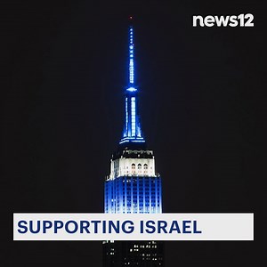 3.4K views · 189 reactions | SUPPORTING ISRAEL: The World Trade Center and the Empire State Building displayed blue and white colored lights on Saturday night to show support for Israel. bit.ly/3LT0Qw6 | News 12 New Jersey | Facebook