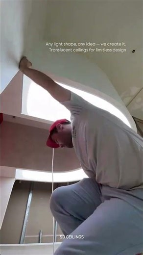 Timelapse: Installing a Translucent Stretch Ceiling with LED Backlight