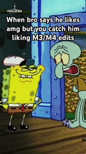 Via📺: SpongeBob Squarepants #amg #m3 #m4 #spongebob #carsof6ix #reels #tiktok #shorts #memes #viral