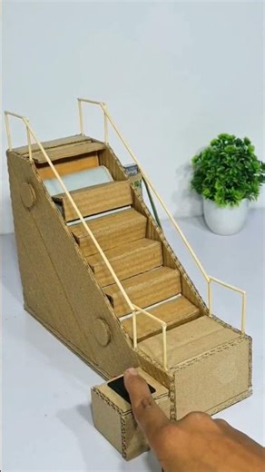 Escalator working model with cardboard science project #viral #video #trending #shorts #newreel