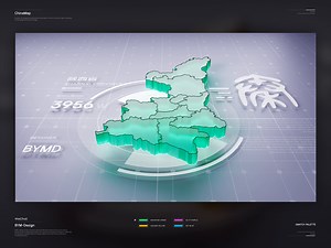3D digital design of the technological map of China