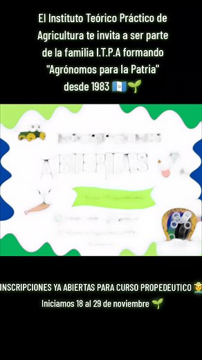 Inscripciones Abiertas para Curso Propedéutico en I.T.P.A.