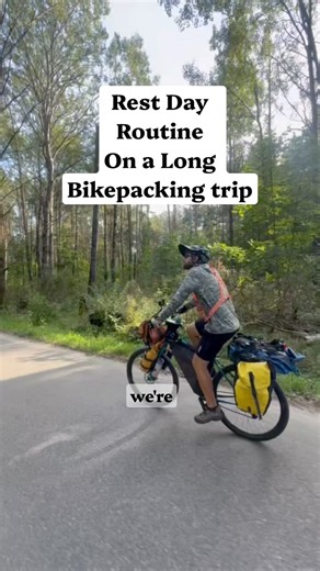 Our rest day routine on a long bikepacking adventure #biketouring #cycletour #bikepacking