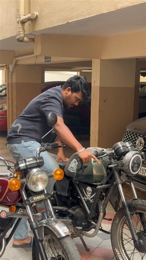 Cafe racer sound 💥😱 rx 100 restoring conpleted #restoration #rx100 #modified #youtubeshorts