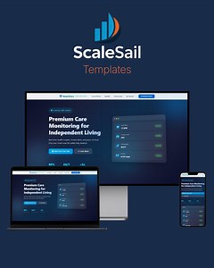 Responsive HTML CSS JS Landing Page Template for Smartcare Elderly Care Health Tech Demo - Etsy Canada