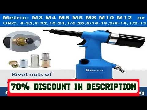 A must-have product! ROCOL Pneumatic Rivet Nut Gun Kit Industrial Adjustable stroke Pneumatic Hydr