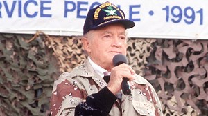 (Sound on) #OnThisDay (2003): Legendary comedian and entertainer Bob Hope dies at the age of 100, leaving a legacy that spans film, TV, radio, music, dance, and, perhaps most impressively, the armed services. Hope was a tireless supporter of the troops, headlining USO tours 57 times (!) and undertaking numerous active service and veterans fundraising efforts. Get "Hope," http://amzn.to/2aey9se | History in Five