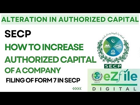How to increase Authorized Capital of a Company | How to increase Authorized Capital in SECP | SECP