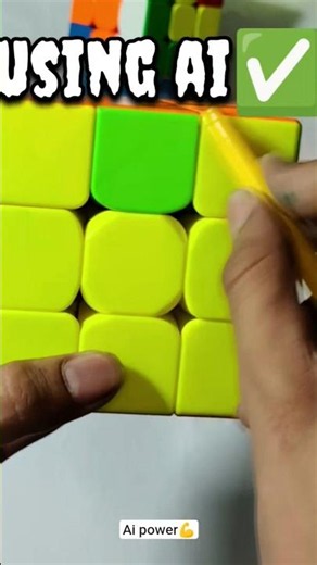 3by3 cube solve by using ai 😱 l ai tricks l #cube #shortclips #video