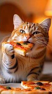 PIZZA PROCEDURE with whiskers the cat 🍕 🐱 #shorts