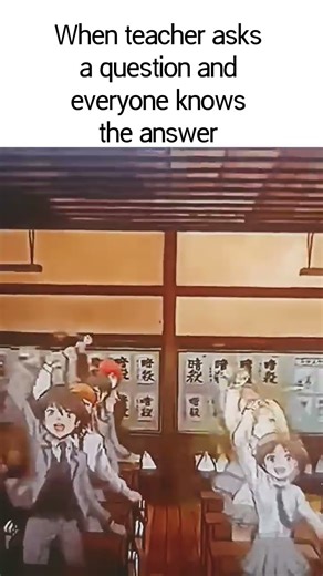 : When teacher asks a question and everyone knows the answer #assasinationclassroom #anime