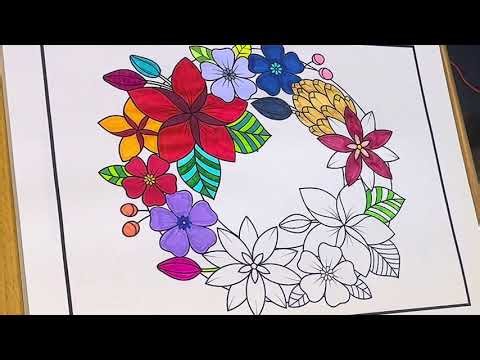 Relaxing Flower Coloring Page 🌸 | Color Along With Me