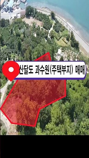 [거제 산달도 매물] 산달도 입구 바다뷰 최고! 과수원·주택·펜션부지 483평 매매를 소개합니다.