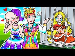 [🐾paper dolls🐾] Poor Rapunzel Become Rich Princess | Rapunzel Family 놀이 종이