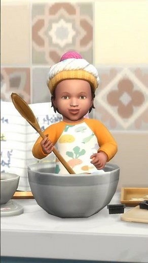 when an infant helps baking