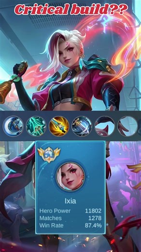 🔥 Top 1 Ixia Build 2025 – Max Damage Setup!#shorts #mobilelegends #mlbb #build