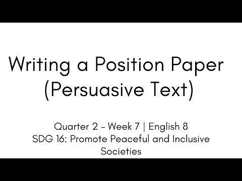 Q2 Week 7 G8 English | Publishing a Multimodal Informational Text (Persuasive Text)