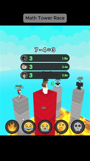 Abcplay Math Tower Race in Roblox 09 #roblox #newgameinroblox #maths #towerroblox #robloxedit