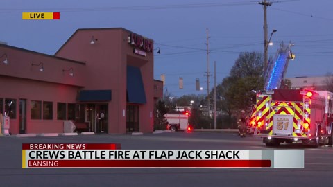 Crews battle fire at Flap Jack Shack