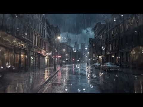 Rainstorm Thunder Cozy Rain Sounds for Sleeping- Deep Sleep In Campervan With City Night View