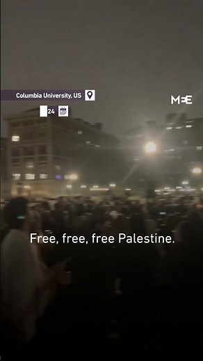 Columbia University students protest for the third consecutive night despite police arrests