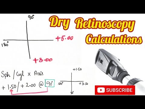 Dry Retinoscopy Calculations | Cross to Prescription || Conversion