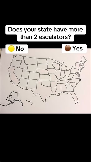 Does your state have more than 2 escalators? #map #usa #states #escalator #wyoming