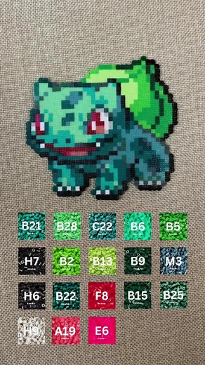 Create a Bulbasaur with Fuse Beads: ASMR Art Experience