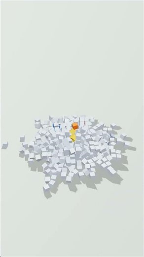 Robot Head Collapse - Voxel Block Collapse Animation