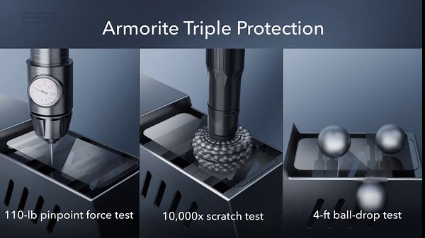 ESR 3 Pack for iPhone 16 /iPhone 15 Screen Protector, [9H Hardness] [Military Grade Shatterproof] Full Coverage Tempered Glass Film with Flawless Fit Tray, HD Clear, Scratch Resistant