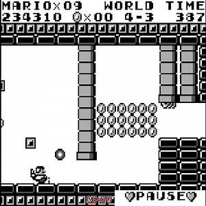 Super Mario Land (Gameboy) World 4-3 is a level that appears in Super Mario Land. It is the third and final level of World 4, the Chai Kingdom. It is also the final level in the entire game where Mario fights Tatanga in order to rescue Princess Daisy. #videogames #gameboy #nintendo #arcade #gaming | Retro-Entertainment TV