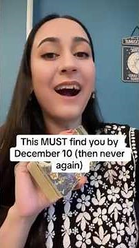 This MUST find you by December 10 (then never again)