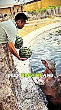 This Hippo Just Wanted Another Chance 😄🍉 #shorts #viralvideo