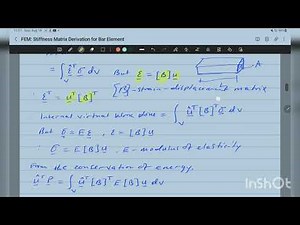 Finite Element Method: Derivation of Stiffness Matrix for Bar Element