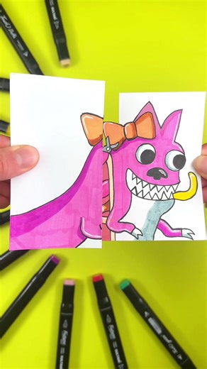 Paper Craft Battle: Kitty Saurus VS Snappy Cow