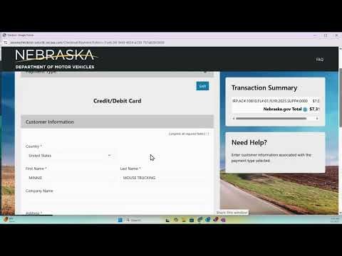 NE DMV - Motor Carrier Training - IRP Renewal Module 2