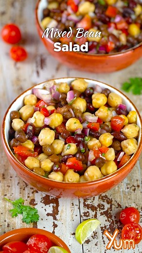 Mixed Bean Salad #reel #protein #salad #tasty | Yum