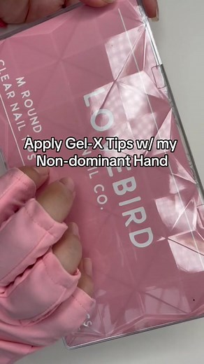 This is how I apply my gel x nail tips with my non-dominant hand using the overlay method, ASMR edition #gelxtutorial #jellojelloonekillgelremover #gelxapplication
