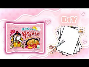 DIY paper buldak ramen noodles🍜🍥✨#samyang #buldak #noodles #navyas_amazing_world #viral_video
