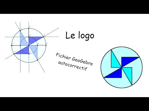 Le logo dans GeoGebra : symétrie centrale