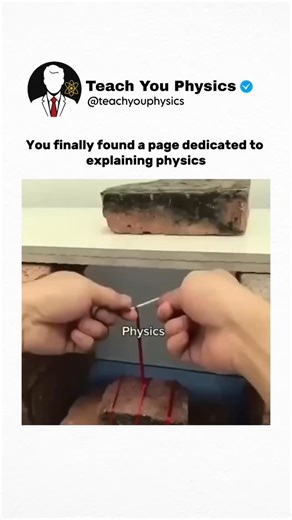Teach You Physics on Instagram: "You finally found a page that actually explains physics — not just shows it. ⚡📘 From everyday wonders to mind-bending experiments, we break down the “why” behind the “wow.” Get ready to see the world through the laws that make it work. 🌍✨ This video is for educational purposes only. DM for credit/removal. #PhysicsExplained #ScienceFacts #EducationalContent #EngineeringMind #STEMCommunity #LearnSomethingNew"