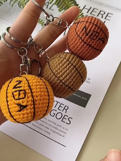 Crochet Basketball Tutorial and Keychain Ideas