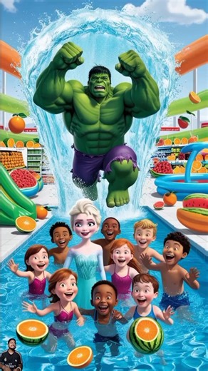 💥Evolution of super hulk ❤️fun with elsa kids☑️#marvel #evolution #elsa #love