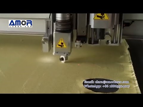Kevlar ballistic material /fabric cutting, aramid fiber cutting with AMOR CNC fabric cutting machine