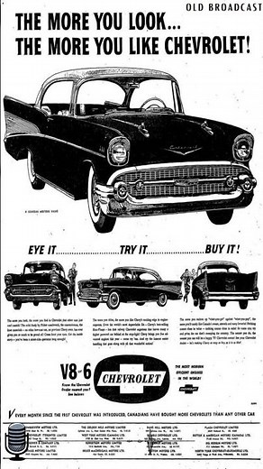 Listen: A 1957 Chevrolet Showroom Ad (USA) 📻🔥 #MuscleCar #CarAdvertising #Chevy57 #historicaudio