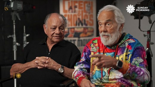 The comedy duo Richard Anthony "Cheech" Marin and Thomas Chong made their names and fortunes playing laid-back potheads. Now 78 and 86, they're back on movie screens in "Cheech and Chong's Last Movie." The best buds talked with Tracy Smith about their legacy. https://cbsn.ws/3RRegeE | CBS Sunday Morning