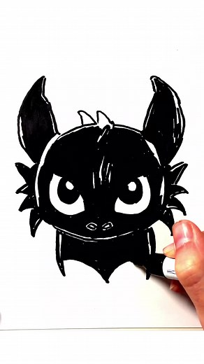 How to Draw Toothless from How to Train Your Dragon