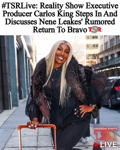 Carlos King, a.k.a. The King of Reality TV, stepped in to discuss all things reality TV, including one of our fave 'Real Housewives' stars, NeNe Leakes, who's reportedly in talks to return to Bravo. Roomies, are y'all ready for NeNe to return?? Watch the full convo on #TSRLive! // https://youtube.com/live/2Gb0qMDxevQ | The Shade Room