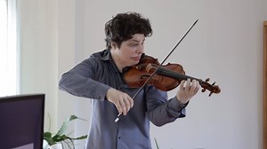 I've been playing a lot of Bach, and have a great time exploring this music with a baroque bow that I got last year. I keep going back and forth about the tempo of the Adagio of the first sonata. This is a more flowing version that I filmed today. Yesterday I also filmed a slightly calmer version, which is on YouTube at https://youtu.be/0r3ICfVsHgk As I was listening back to that video, I felt it should flow more, and overall I am happier with this tempo. But there are still more details I want 
