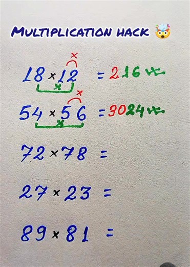 ✨ Easy Multiplication Hack | Math Made Simple ✨ #MultiplicationHack #MathTricks #LearnMath #EasyMath #MathTips #StudySmart #mathhacks #fblifestyle #unstoapablestudy #mathtricks | Unstoapablestudy0111